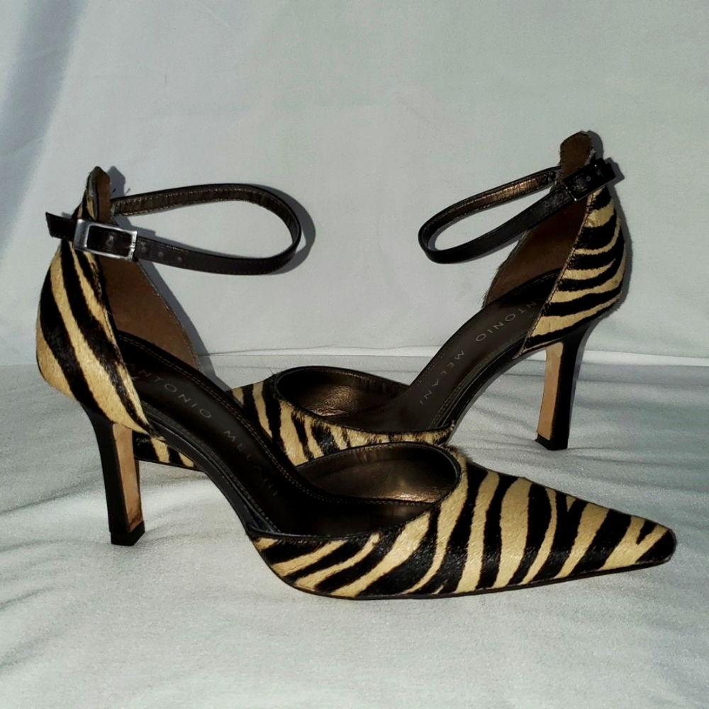 Antonio Melani Zebra Pointy Heels